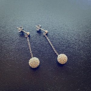 Agatha Paris sparkly silver drop earrings